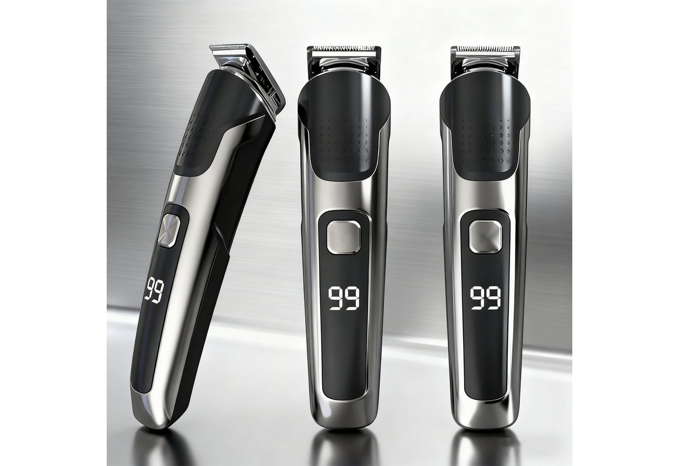 OKWISH Haarschneider 6-in-1 Haartrimmer Set mit digitalem Display, 1 tlg mit R-Klinge IPX6 wasserfest verstellbarem Kamm, Haarschneide- und Pflege-Se für Barthaar Kopfhaar Friseure usw von OKWISH