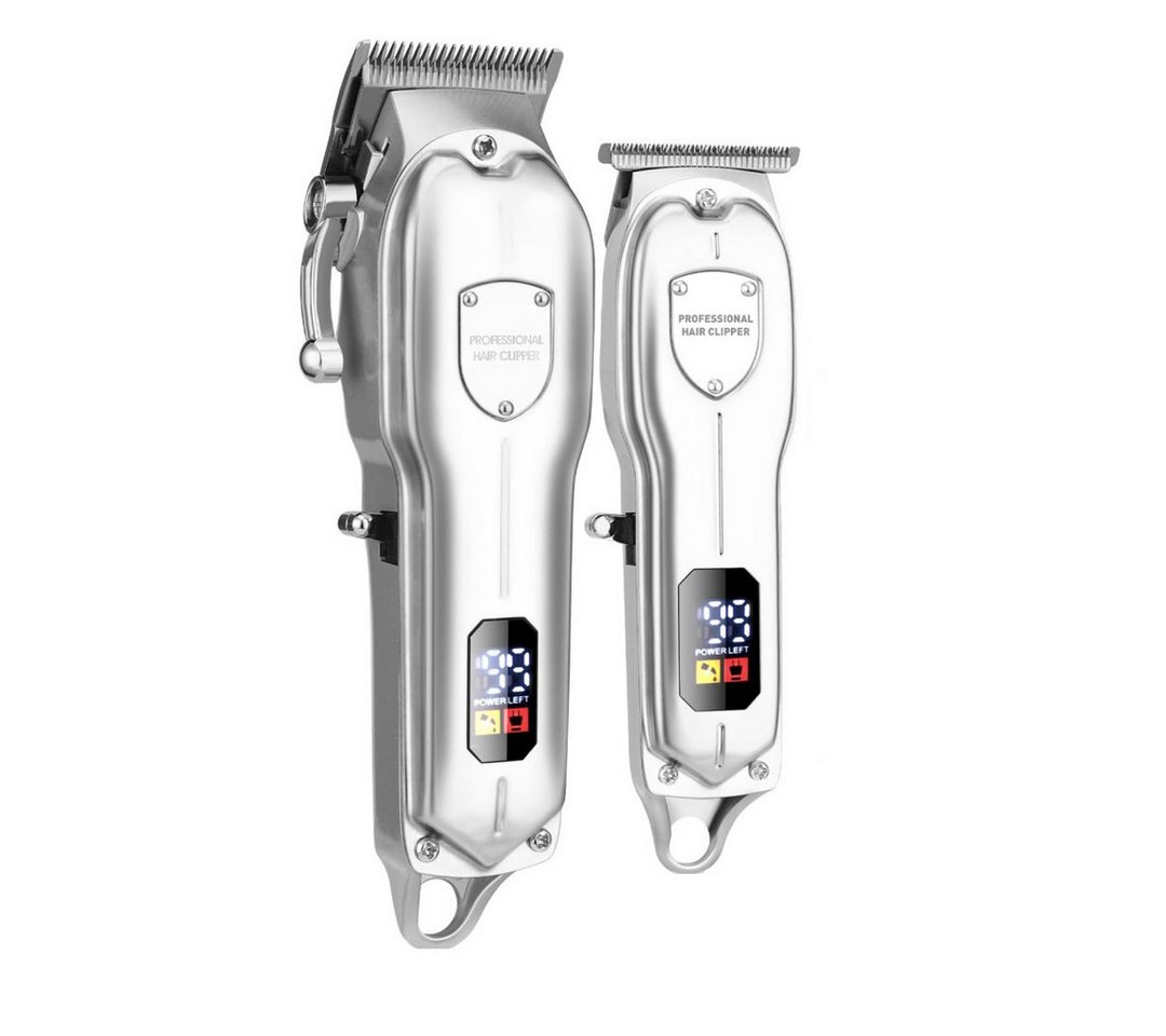 OKWISH Haarschneider Haarschneidemaschine Barttrimmer Haartrimmer Bartschneider Trimmer, profi Barber Rasierer Herren Elektrisch Herrenhaarschneider LCD Akku, Haarschneideset Wasserdichter für Barthaar Kopfhaar Friseure usw von OKWISH