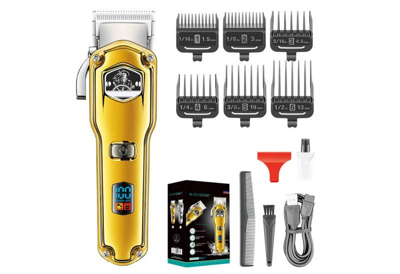 OKWISH Haarschneider Haarschneidemaschine Profi akku Herren Haartrimmer Set Barttrimmer, mit LED-Anzeige Elektrisch Bartschneider kabellos IPX7 Wasserdichte, perfekt für Anfänger und Profis von OKWISH