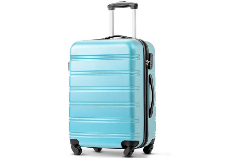 OKWISH Handgepäckkoffer Rollkoffer, Reisekoffer, Handgepäck 4 Rollen, ABS-Material, Material-ABS Kunststoff Viel Stauraum 360° leises Universal- Räder von OKWISH