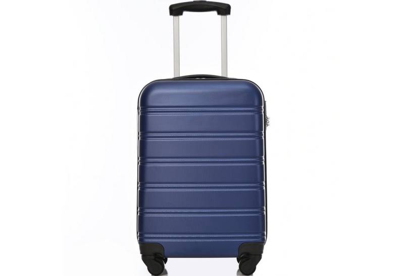 OKWISH Handgepäckkoffer Rollkoffer, Reisekoffer, Handgepäck 4 Rollen, ABS-Material, Material-ABS Kunststoff Viel Stauraum 360° leises Universal- Räder von OKWISH