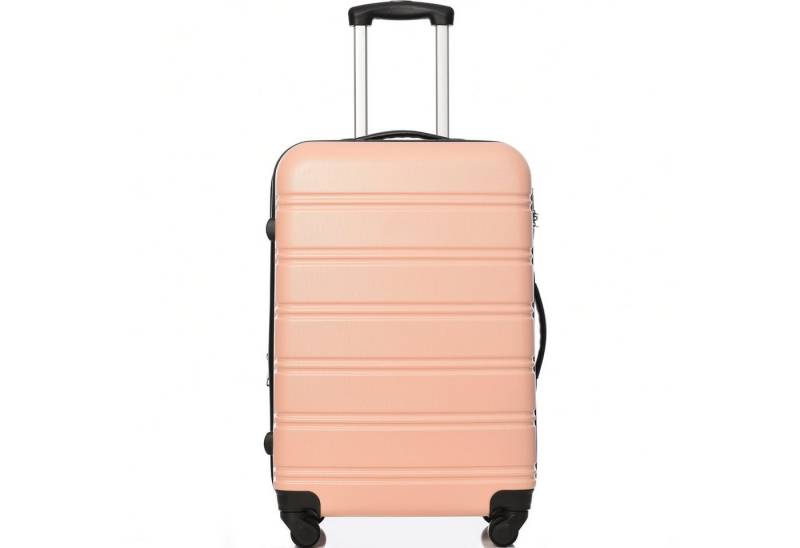 OKWISH Handgepäckkoffer Rollkoffer, Reisekoffer, Handgepäck 4 Rollen, ABS-Material, Material-ABS Kunststoff Viel Stauraum 360° leises Universal- Räder von OKWISH