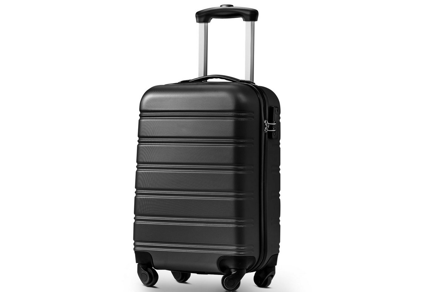 OKWISH Handgepäckkoffer Rollkoffer, Reisekoffer, Handgepäck 4 Rollen, ABS-Material, Material-ABS Kunststoff Viel Stauraum 360° leises Universal- Räder von OKWISH