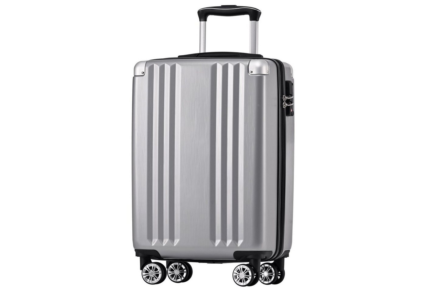 OKWISH Hartschalen-Trolley Hartschalenkoffer Handgepäck-Trolley Reisekoffer, 4 Rollen, 360° leises Universal- Räder von OKWISH