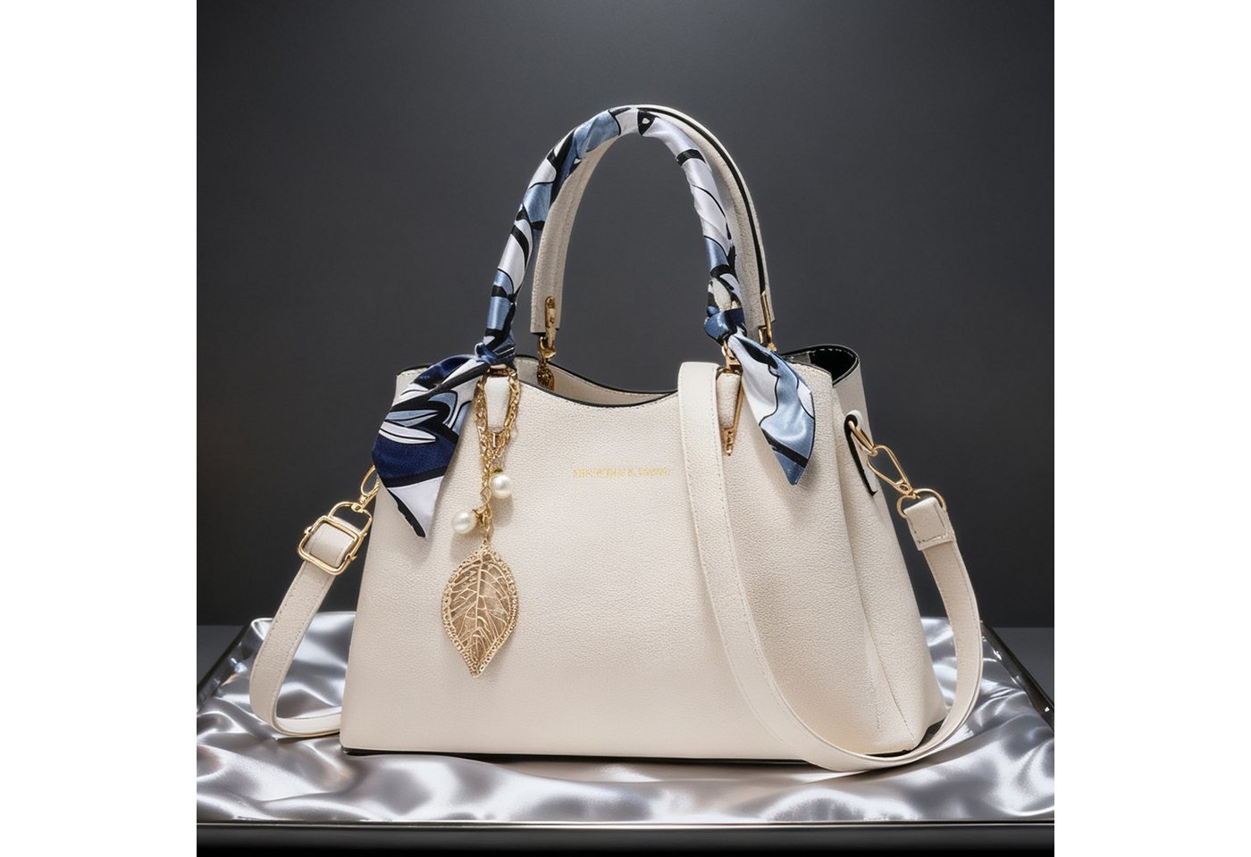 OKWISH Henkeltasche Damen-Handtasche Umhängetasche Tragetasche Aktentasche Tasche Damen (abnehmbarer Schulterriemen vielseitig tragbar Alltags Business-Tasche, 1-tlg., Drei Hauptfächer Reißverschluss- und Handyfach), für Alltag Reisen Partys Büro oder besondere Anlässe kombinierbar von OKWISH