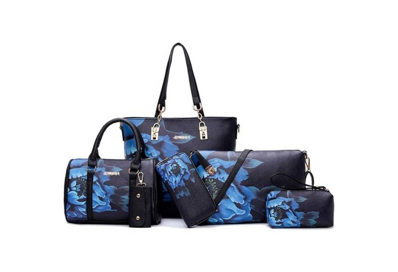 OKWISH Henkeltasche Damen Umhängetasche Handtasche Tragetasche Set (Schultertasche Arbeitstasche Messenger-Tasche, 6-tlg., mit Top Griff, Schultergurt), für Frauen Freizeit Arbeit Business Schule Büro Reisen usw. von OKWISH