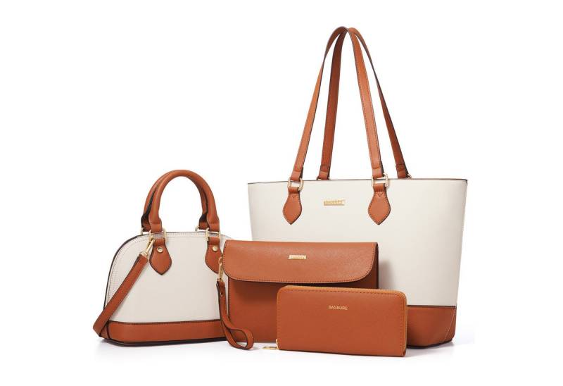 OKWISH Henkeltasche Umhängetasche Tragetasche Aktentasche Handtasche (Arbeitstasche Messenger-Tasche Top Griff mit Schultergurt, 4-tlg., Freizeittasche, Ledertasche, Unitasche, Bürotasche, Kunstleder), für Frauen Arbeit Business Schule Büro Reisen usw von OKWISH