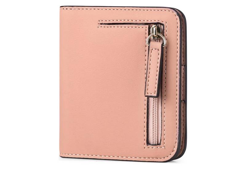 OKWISH Kartenetui Damen Kreditkartenetui Card Holder Kartenhalter Visitenkartenetui kurz (Slim Wallet mit 6 Kartenfächer 1 Geldscheinfach und 1 Münzfach, 1-tlg., Geldbeutel, Geldbörse, Frauen, Tragbar, RFID-Schutz), für Kreditkarte EC Karte Bank Karte Personalausweis Visitenkarten usw von OKWISH