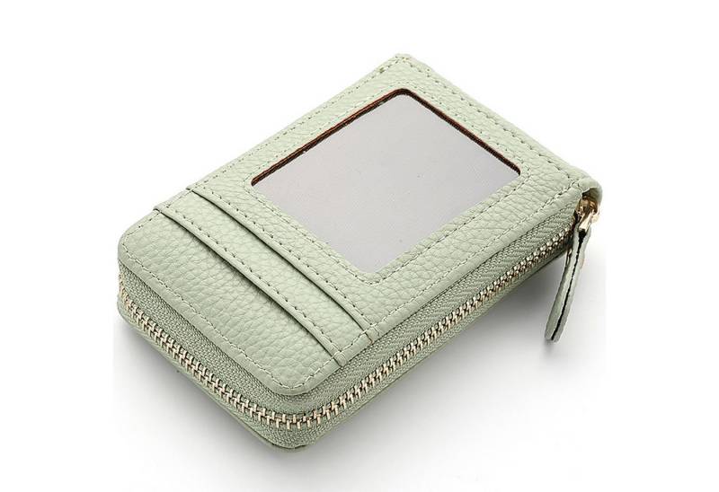 OKWISH Kartenetui Damen Kreditkartenetui Karten Halter Kartenhalter Visitenkartenetui (8x12x2,5 cm mit 10 Kartenfächer 2 Geldscheinfächern 1 Ausweisfenster, 1-tlg., Slim Walle, Geldbeutel, Geldbörse, Tragbar, Portemonnaie), für Kreditkarte EC Karte Bank Karte Personalausweis Visitenkarten usw von OKWISH