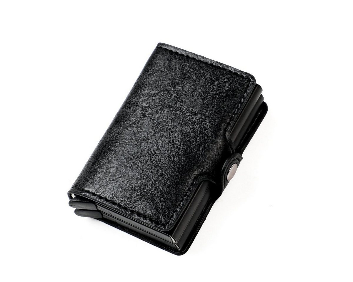 OKWISH Kartenetui Kreditkartenetui Geldbörse Portemonnaie Portmonee Geldbeutel Unisex (Herren Frauen Handtasche Ledergeldbörse Brieftasche 14 Kartenfächer, Slim Wallet, Kreditkartenetui, Kartenetui, Kartenhalter), NFC RFID-Schutz 9.5cm x 6.5cm x 2.5cm von OKWISH