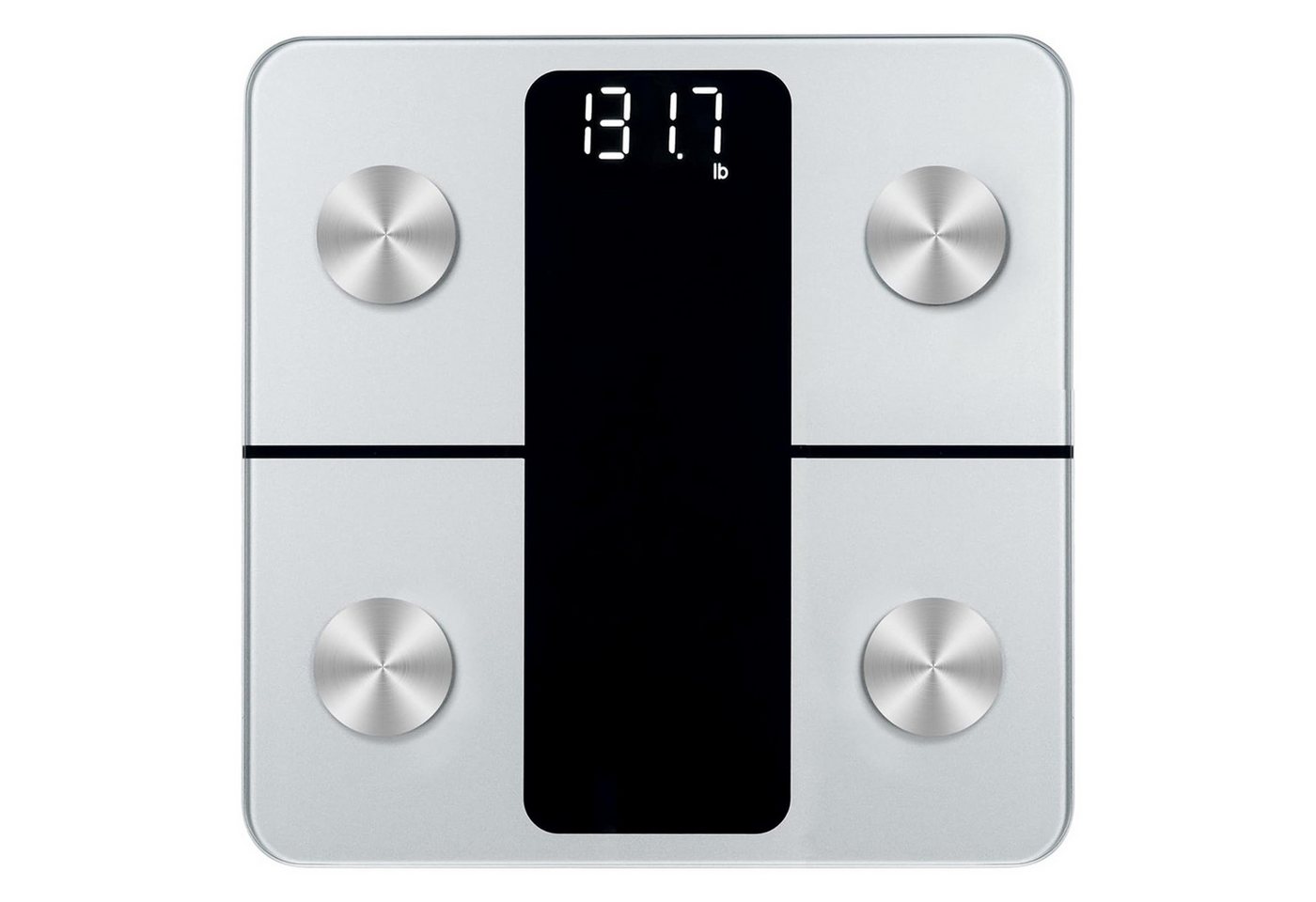 OKWISH Körper-Analyse-Waage Körperfettwaage Personenwaage Digital Körperwaage Körperanalysewaage, bis 180kg mit Batterien Anti-Rutsch-Füße und auto Kalibrierung 28x28cm, Bluetooth Diagnosewaage Personen Körperanalyse Waage mit APP / Display, für Körperfett BMI Gewicht Wasser Muskelmasse Protein BMR Körperalter von OKWISH