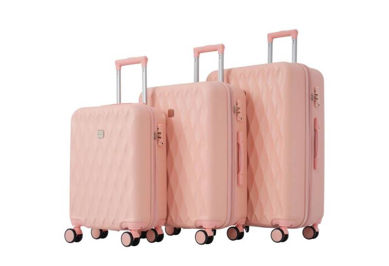 OKWISH Kofferset Reisekoffer Trolleyset, 4 Rollen, (Hartschalentrolley Set TSA Zollschloss) von OKWISH