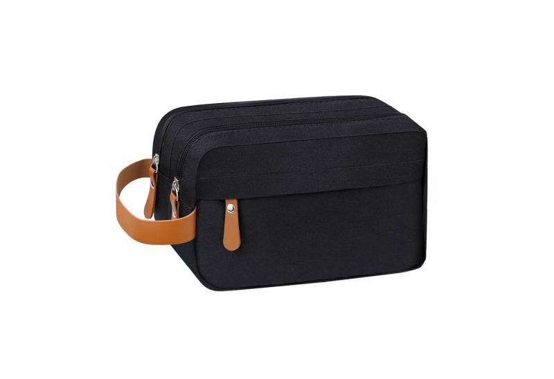 OKWISH Kulturbeutel Kulturtasche Waschbeutel Kosmetiktasche Make up Tasche Damen Herren (25x15x10 cm 3,8 L Tragbar wasserdichte mit Seitlicher Griff aus Polyester, 1-tlg., Groß, Waschtasche, Schminktasche, Make-up Tasche, für Hautpflegeprodukte), für Männer Frauen Reisen Fitness Camping Damen Herren Kinder und mehr von OKWISH