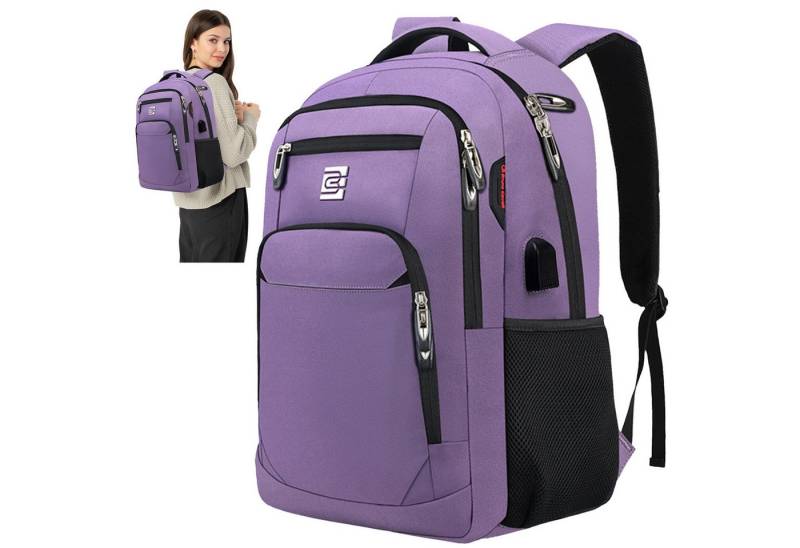 OKWISH Laptoprucksack Laptop Rucksäcke Schulrucksack Wasserbeständig Laptoptasche (Uni Tasche Businessrucksack Sportrucksack, Backpack mit Laptopfach, Anti-Diebstahl, mit USB-Anschluss), Herren Damen Jungen Teenager Arbeit Business Freizeit Reisen von OKWISH
