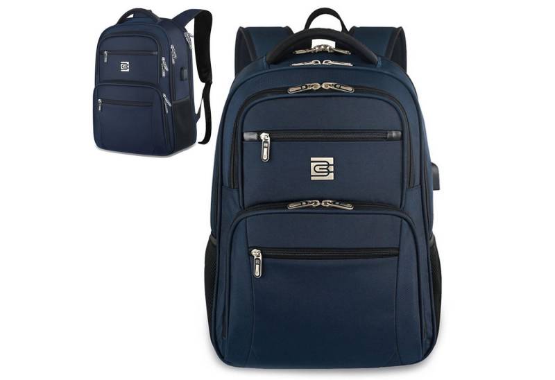 OKWISH Laptoprucksack Schulrucksack Laptoptasche Wasserbeständig Businessrucksack (Notebook Laptop Tasche Schule Uni Rucksack, mit USB-Lade-Anschluss, Anti-Diebstahl, Backpack mit Laptopfach), für Herren Damen Jungen Teenager Freizeit Arbeit Business Reisen von OKWISH