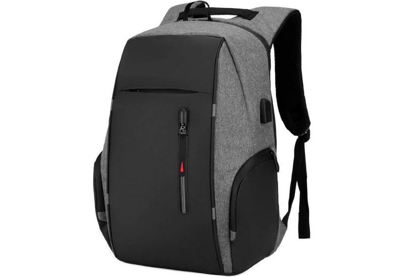 OKWISH Laptoprucksack Laptop Rucksack Rucksäcke Schulrucksack Laptoptasche Wasserbeständig (Sportrucksack Laptop Notebook Tasche Schule Uni Rucksack, 1-tlg., mit USB-Anschluss, Backpack mit Laptopfach und Gepäckgurt, reflektierend), Herren Damen Jungen Teenager Freizeit Arbeit Business Reisen von OKWISH