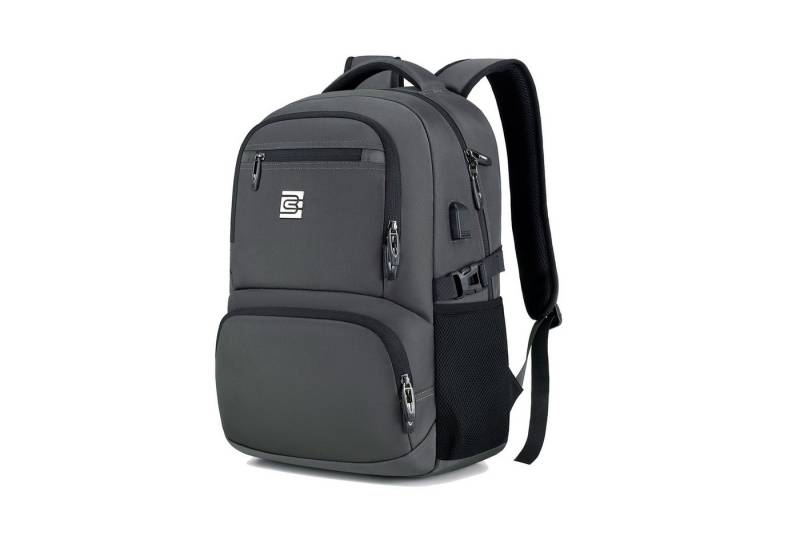OKWISH Laptoprucksack Laptop Rucksack Rucksäcke Schulrucksack Wasserbeständig Laptoptasche (Laptop Notebook Tasche Schule Uni Rucksack, mit USB-Lade-Anschluss, Anti-Diebstahl, Backpack mit Laptopfach), Herren Damen Jungen Teenager Freizeit Arbeit Business Reisen von OKWISH
