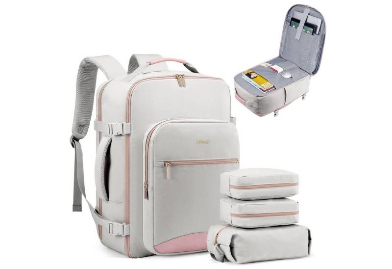 OKWISH Reiserucksack Laptoprucksack Freizeitrucksack Schulrucksack (Handgepäck Business Backpack, 40L Groß, Anti-Diebstahl, mit Laptopfach, USB Anschluss), für Freizeit Arbeit Business Reisen Herren Damen Jungen Teenager von OKWISH