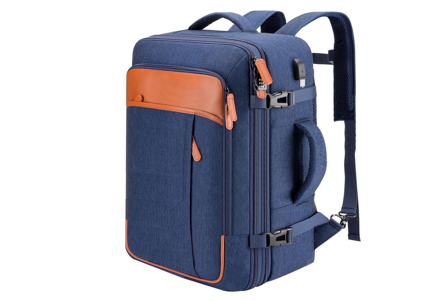 OKWISH Reiserucksack Laptoprucksack Laptop Rucksack Rucksäcke Freizeitrucksack Laptoptasche (mit 4 Aufbewahrungstaschen Reisen Notebook Laptop Rucksack Handgepäck, Anti-Diebstahl, Backpack mit Laptopfach, USB-Anschluss, Schultergurte), für Herren Damen Jungen Teenager Freizeit Arbeit Business Reisen von OKWISH