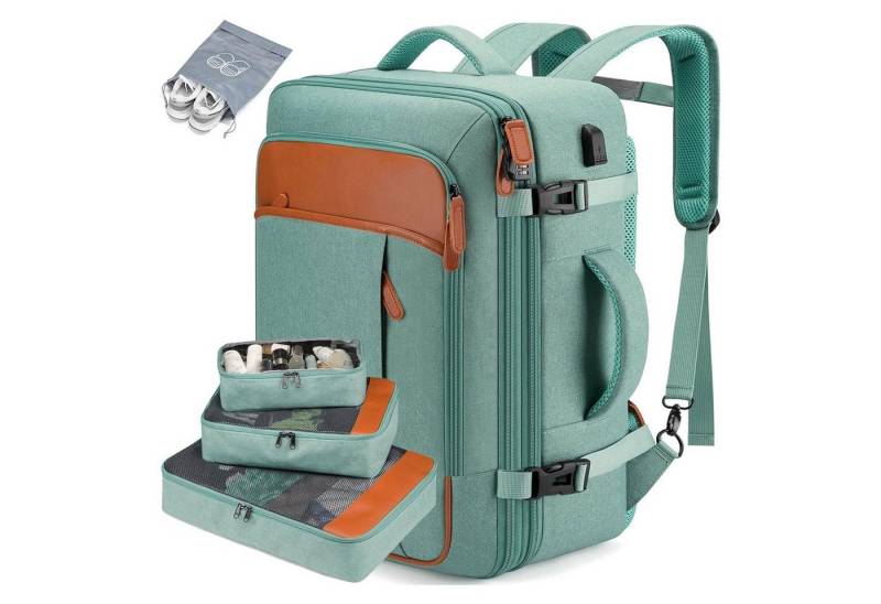 OKWISH Reiserucksack Laptoptasche Business Rucksack Rucksäcke Freizeitrucksack (mit 4 Aufbewahrungstaschen Handgepäck, Anti-Diebstahl, Backpack mit Laptopfach, USB-Anschluss, Schultergurte), für Herren Damen Jungen Teenager Freizeit Arbeit Unterwegs von OKWISH