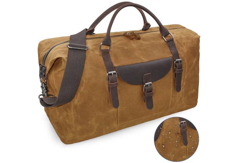 OKWISH Reisetasche Canvas Trainingstasche Sporttasche Handtasche (Fitness Tasche Schwimmtasche Übernachtungstasche, groß, Weekender, Wasserdichte), Männer Frauen Reisen Gym Urlaub Übernachtung Freizeit Arbeit Business von OKWISH