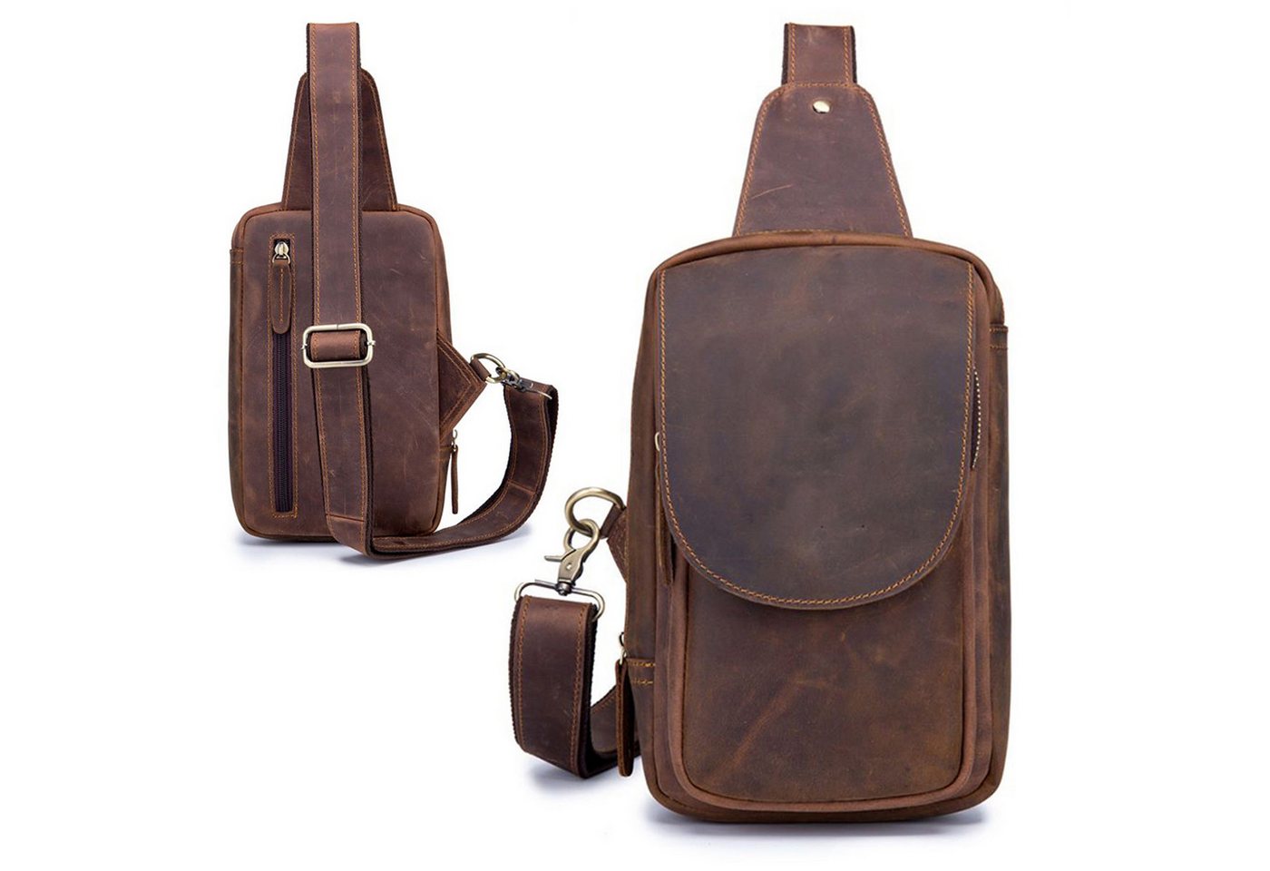 OKWISH Schultertasche Brusttasche Sling Rucksack wasserdicht Anti-Diebstahl Tasche (Aus Kunstleder Herren und Damen 16 x 26 x 10 cm, Geldgürtel, Sport, Sporttasche, Handytasche), für Outdoor Camping Reisen Wandern Radfahren Multipurpose Tagepacks von OKWISH