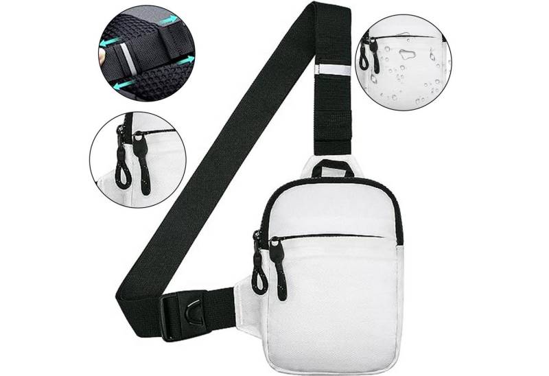 OKWISH Schultertasche Umhängetasche Brusttasche Rucksack Streetwear Bag (Herren und Damen 22 x 17 x 3 cm oder 19 x 13 x 3 cm, Geldgürtel, Sporttasche, Handytasche), für Camping Reisen Wandern Radfahren Multipurpose Outdoor Tagepacks von OKWISH