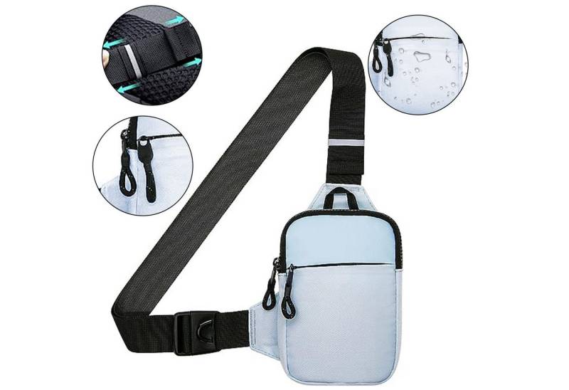OKWISH Schultertasche Umhängetasche Brusttasche Rucksack Streetwear Bag (Herren und Damen 22 x 17 x 3 cm oder 19 x 13 x 3 cm, Geldgürtel, Sporttasche, Handytasche), für Camping Reisen Wandern Radfahren Multipurpose Outdoor Tagepacks von OKWISH