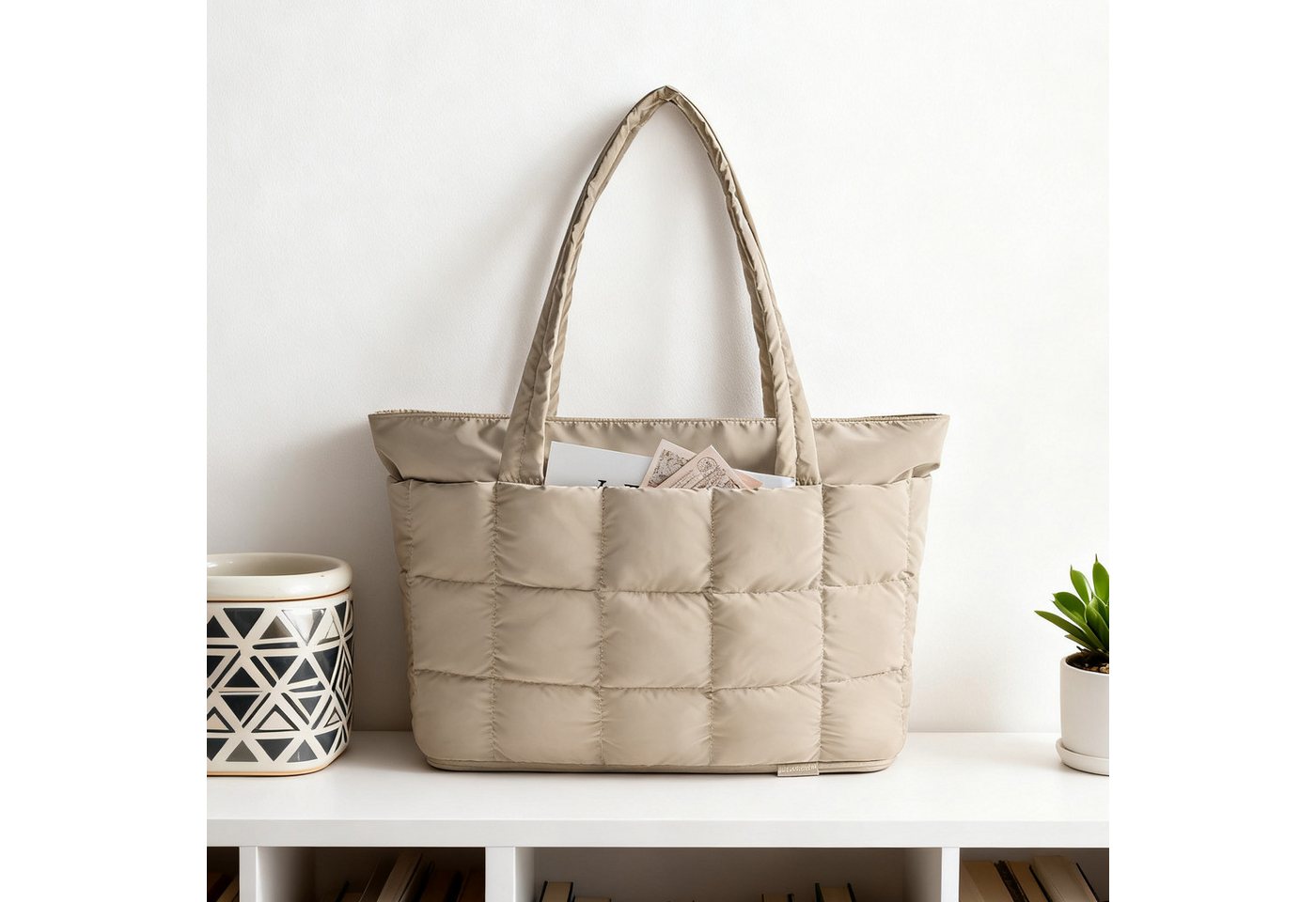 OKWISH Schultertasche Reisetasche Handgepäck Tasche Schultertasche Sporttasche (Erweiterbare 22-28L Umhängetasche aus wasserdichtem, 1-tlg., mit Trolley-Gurt Laptopfach 15,6" wasserabweisend), Reisetaschen-Design multifunktional für Reisen Fitness und Alltag von OKWISH