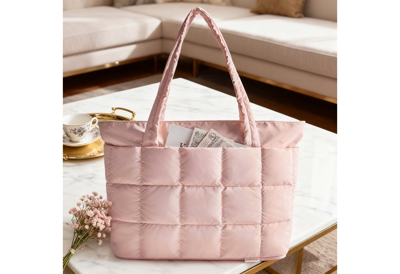 OKWISH Schultertasche Reisetasche Handgepäck Tasche Schultertasche Sporttasche (Erweiterbare 22-28L Umhängetasche aus wasserdichtem, 1-tlg., mit Trolley-Gurt Laptopfach 15,6" wasserabweisend), Reisetaschen-Design multifunktional für Reisen Fitness und Alltag von OKWISH