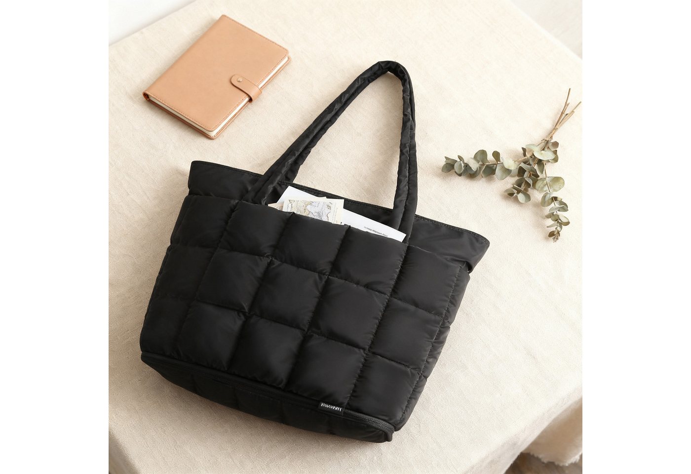 OKWISH Schultertasche Reisetasche Handgepäck Tasche Schultertasche Sporttasche (Erweiterbare 22-28L Umhängetasche aus wasserdichtem, 1-tlg., mit Trolley-Gurt Laptopfach 15,6" wasserabweisend), Reisetaschen-Design multifunktional für Reisen Fitness und Alltag von OKWISH