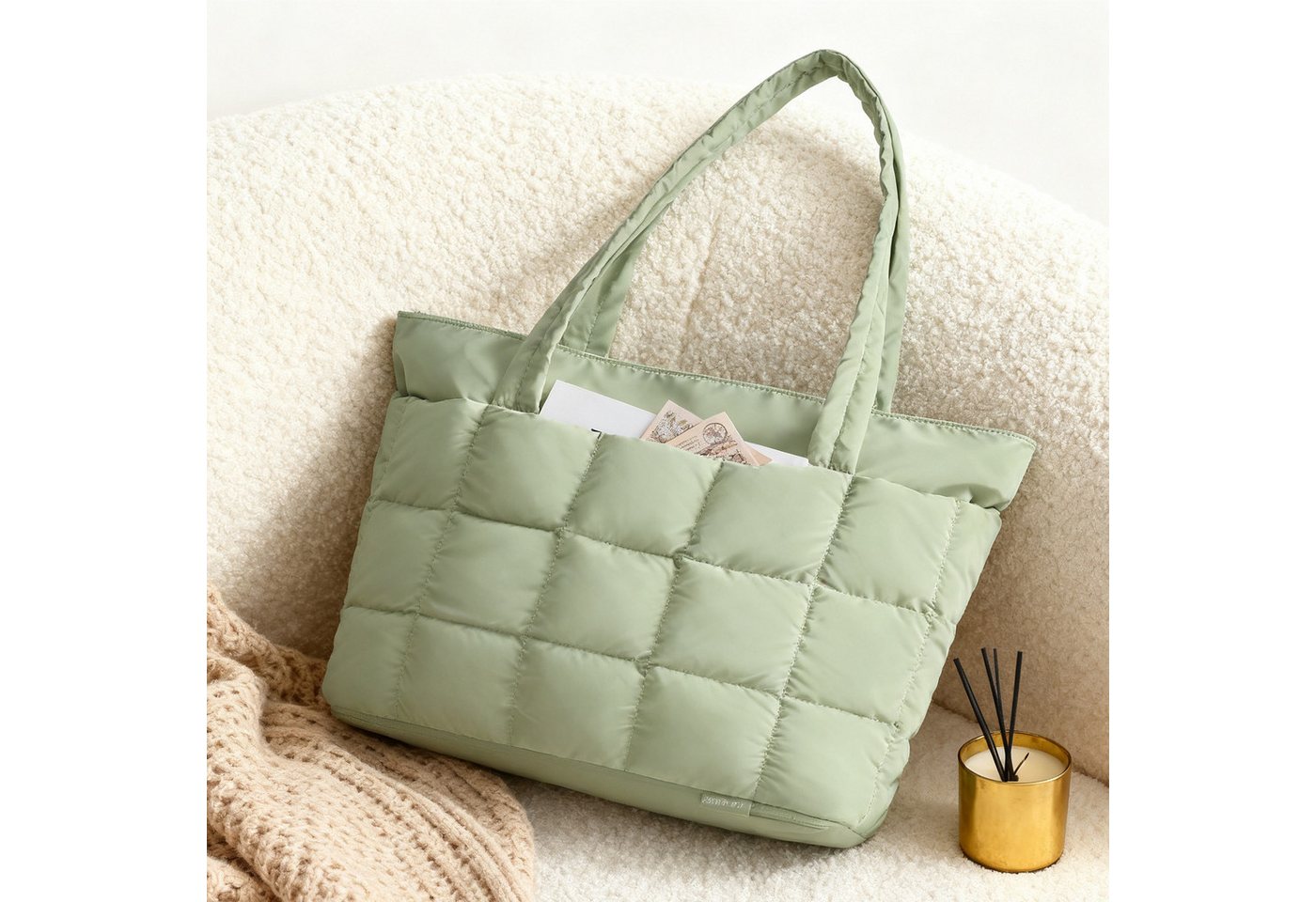 OKWISH Schultertasche Reisetasche Handgepäck Tasche Schultertasche Sporttasche (Erweiterbare 22-28L Umhängetasche aus wasserdichtem, 1-tlg., mit Trolley-Gurt Laptopfach 15,6" wasserabweisend), Reisetaschen-Design multifunktional für Reisen Fitness und Alltag von OKWISH