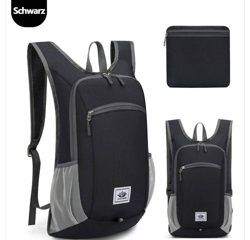 OKWISH Sportrucksack Mini Sporttasche Reiserucksack Freizeitrucksack Gefaltet nur 17x18x2cm (zu Handytasche verformbar Sport Tasche Schule Uni Rucksack Rucksäcke, faltbar, Sportrucksäcke, Sport Rucksack, Wanderrucksack, Schulrucksack), Radfahren Wochenendausflug Wandern Camping Übernachtung Outdoor Sport von OKWISH