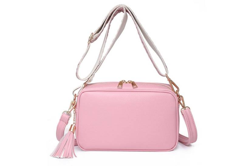 OKWISH Umhängetasche Damen Schultertasche Freizeittasche Kunstleder Tasche Ledertasche (mit zwei abnehmbarem und verstellbarem Schultergurt, Handtasche, Tragetasche, Unitasche, 25 x 15 x 6 cm, Kunstleder), für Damen Frauen Jungen Freizeit Schule Party Arbeit Reisen Einkaufen von OKWISH