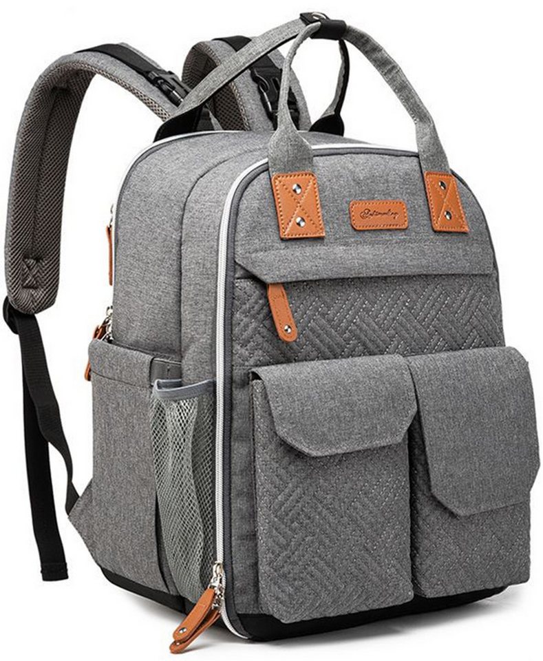 OKWISH Wickelrucksack Wickeltasche Rucksack Baby Multifunktions-Babytaschen Wärmeisolierte (Windeln Babyflasche Milchfläsche Rucksack Tasche mit Flaschenhalter, Multifunktional, Babytasche, Wickelrucksack), tragbarer Wickelauflage Isoliertasche Schnullerhalter Kinderwagengurte von OKWISH