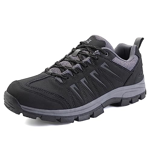 OL OUTJET LEGEND Wasserdichte Wanderschuhe für Herren, bequeme Leder-Arbeitsschuhe für Herren, leicht, rutschfest, Outdoor-Schuhe für den täglichen Gebrauch, Dunkelgrün, 11 von OL OUTJET LEGEND