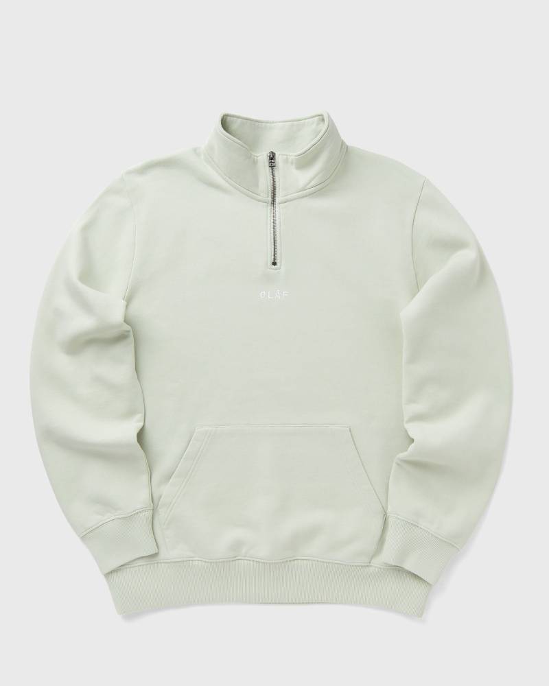 ØLÅF BLOCK ZIP MOCK NECK men Half-Zips|Sweatshirts green in Größe:M von ØLÅF