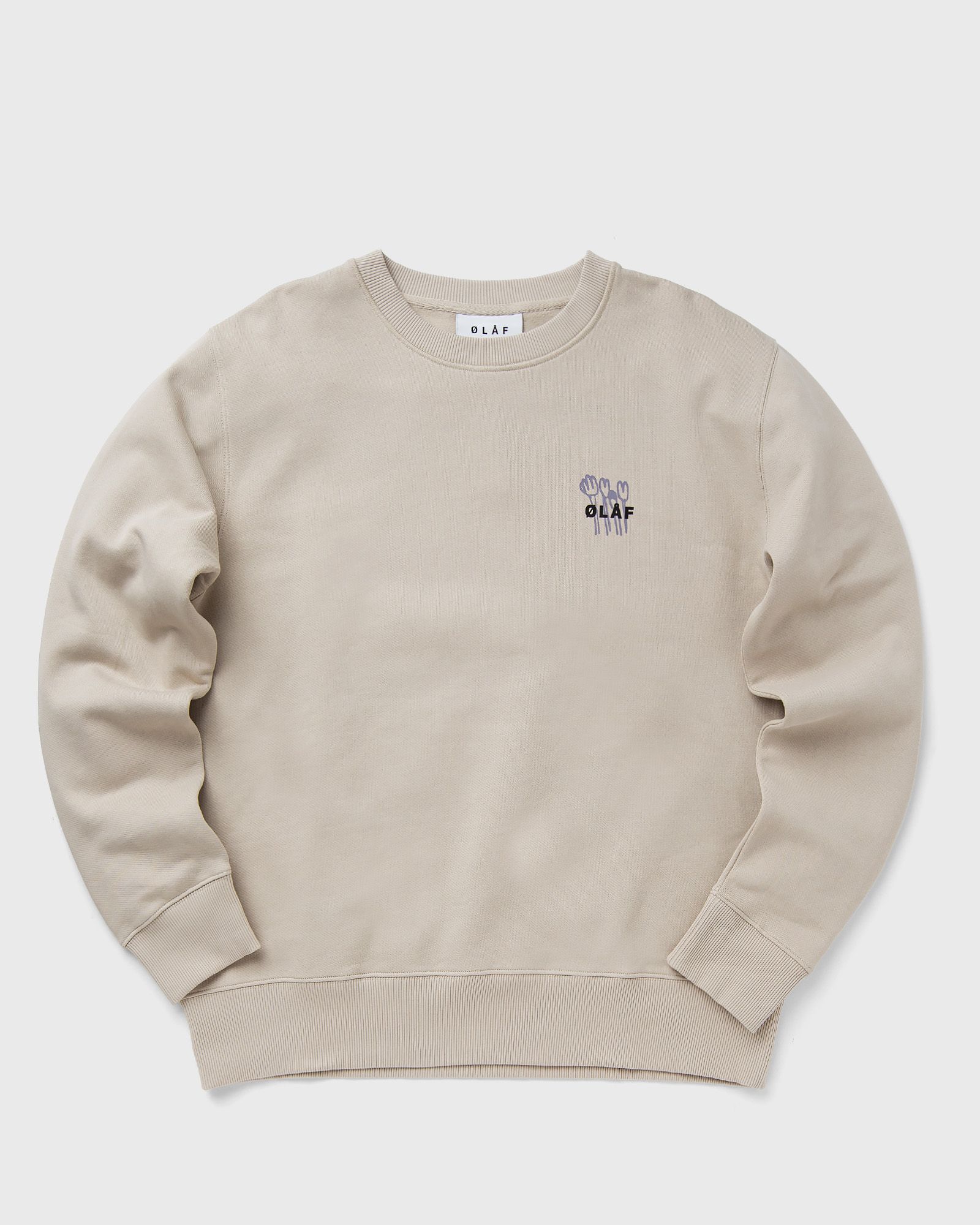 ØLÅF FLOWER POSTER CREWNECK men Hoodies beige in Größe:L von ØLÅF