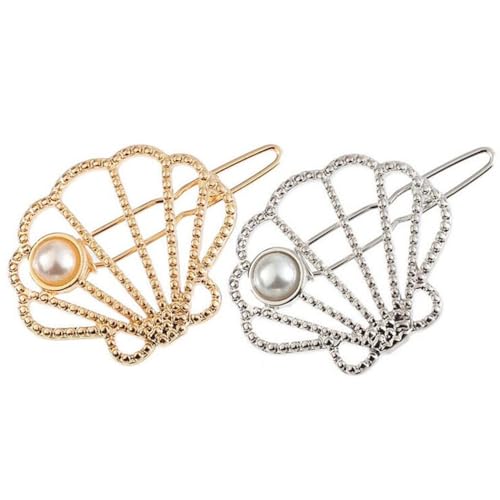 2 x zierliche, minimalistische Haarspangen mit Perlenverzierung von OLACD