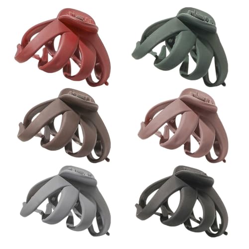 6 x geometrische Oktopus-Haarklammern für Damen, aus Kunststoff von OLACD