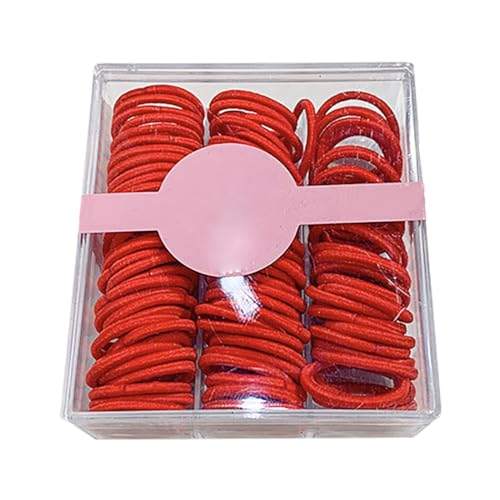Dehnbare Haarbänder für Mädchen – 100 Stück elastische Pferdeschwanz-Halter, Kinder-Haargummis von OLACD
