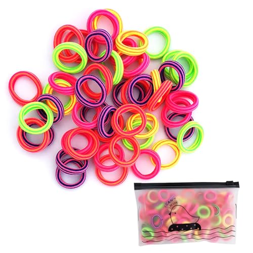 Dehnbare Mini-Haarbänder für Kinder – weiche, elastische Haargummis mit bunten Pferdeschwanz-Haltern von OLACD