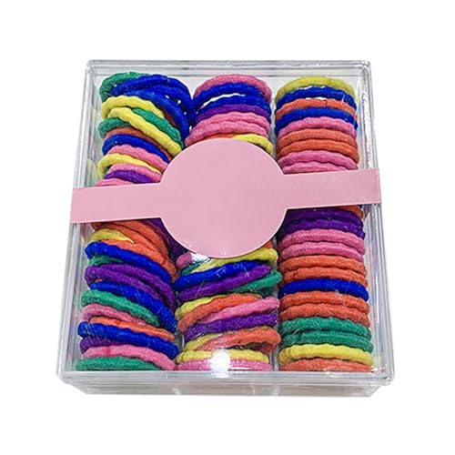 Elastische Haargummis für Kinder, Mädchen, dehnbare Pferdeschwanz-Halter, 100 Stück von OLACD