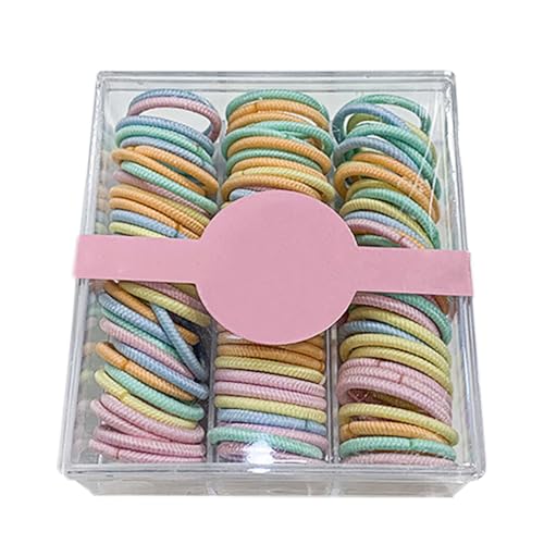 Elastische Haargummis für Kinder – dehnbare Pferdeschwanz-Halter, Haarbänder, 100 Stück von OLACD