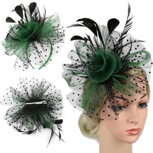 Haarreif für Teepartys, modischer Blumen-Fascinator, Hut: Kunstfedern, Party-Fascinator von OLACD