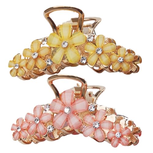 Haarspangen mit Blumenverzierung, 2 Stück – dekorative Haarspangen für Damen von OLACD