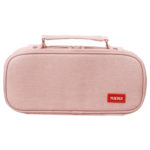 OLACD Federmäppchen aus Segeltuch, tragbar, schöne Stifttasche, Aufbewahrungstasche, modische Make-up-Tasche, rose, Einheitsgröße von OLACD