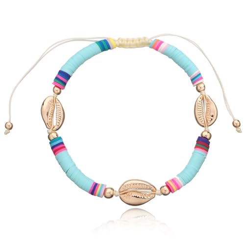 OLACD Fußschmuck Fußkettchen im Bohemia-Stil: Strandperle, Muschel, dekoratives Fußkettchen, 48, Porzellan, Kein Edelstein OLACD Fußschmuck Fußkettchen im Bohemia-Stil: Strandperle, Muschel, dekoratives Fußkettchen, 48, Porzellan, Kein Edelstein von OLACD