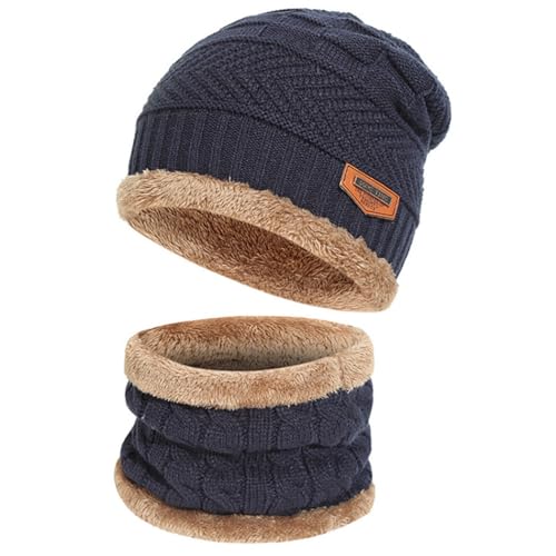 Winterset für Paare, Thermo, modisch, dicke Beanie, elastischer Schal, Unisex-Stil, 5, 80 % Polyacrylnitrilfaser von OLACD