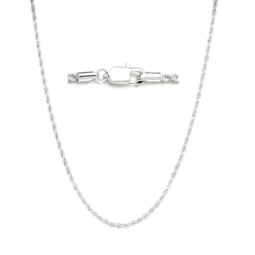 OLARCU 3 mm lange Halskette mit Sterlingsilber über Edelstahl-Seilkette, Schmuck für Damen, 18 Inches, Edelstahl, Kein edelstein OLARCU 3 mm lange Halskette mit Sterlingsilber über Edelstahl-Seilkette, Schmuck für Damen, 18 Inches, Edelstahl, Kein edelstein von OLARCU